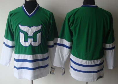 Hartford Whalers Blank Green Throwback CCM Jersey