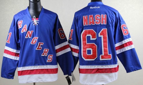 New York Rangers #61 Rick Nash Light Blue Jersey