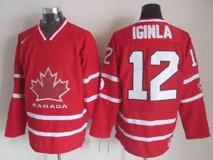 2010 Olympics Canada #12 Jarome Iginla Red Jersey