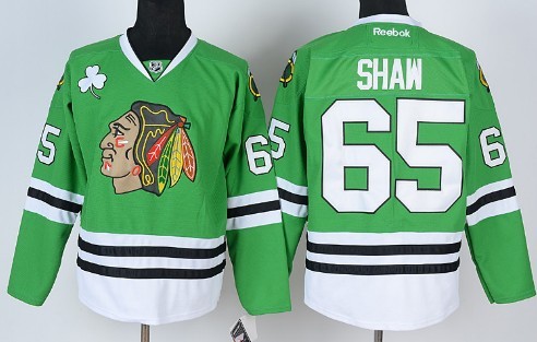 Chicago Blackhawks #65 Andrew Shaw Green Jersey