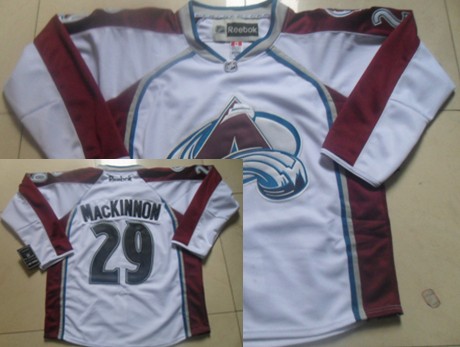 Colorado Avalanche #29 Nathan MacKinnon White Jersey