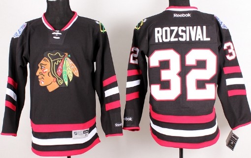 Chicago Blackhawks #32 Michal Rozsival 2014 Stadium Series Black Jersey