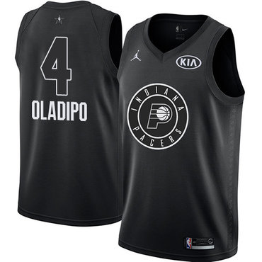 Nike Pacers #4 Victor Oladipo Black NBA Jordan Swingman 2018 All-Star Game Jersey