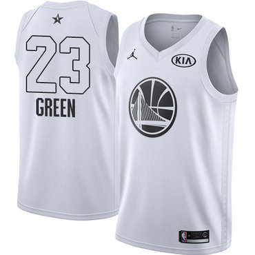 Nike Warriors #23 Draymond Green White NBA Jordan Swingman 2018 All-Star Game Jersey