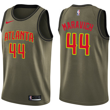 Nike Atlanta Hawks #44 Pete Maravich Green Salute to Service NBA Swingman Jersey