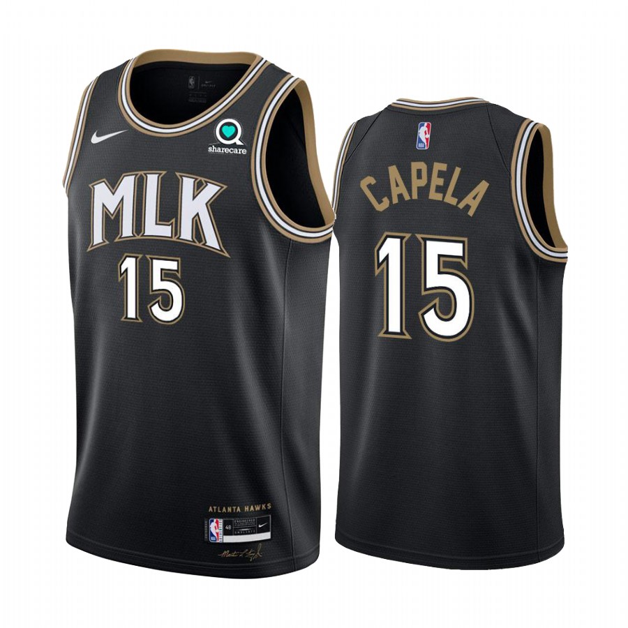 Nike Hawks #15 Clint Capela Black NBA Swingman 2020-21 City Edition Jersey