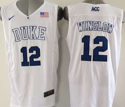 Duke Blue Devils #12 Justise Winslow 2015 White Jersey