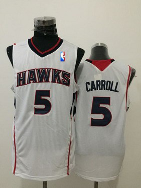 Men's Atlanta Hawks #5 DeMarre Carroll White Swingman Jersey