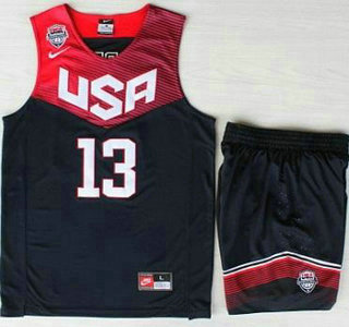 2014 USA Dream Team #13 James Harden Blue Basketball Jersey Suits