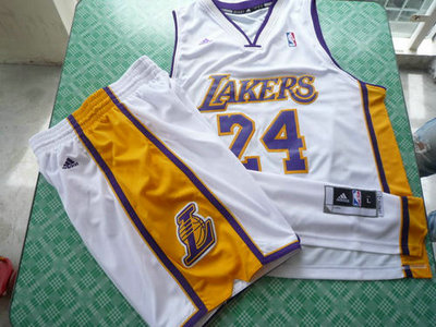 Los Angeles Lakers 24 Kobe Bryant white swingman Basketball Suit