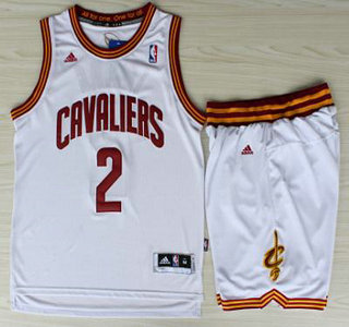 Cleveland Cavaliers 2 Kyrie Irving White Revolution 30 Swingman Jerseys Shorts NBA Suits