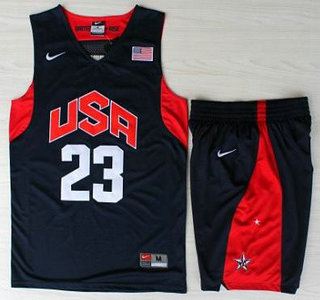 USA Basketball #23 Kyrie Irving Blue Jersey & Shorts Suit