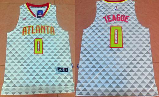 Men's Atlanta Hawks #0 Jeff Teague Revolution 30 Swingman 2015-16 New White Jersey