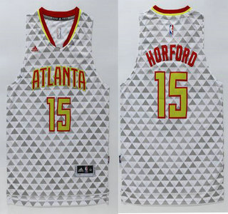 Men's Atlanta Hawks #15 Al Horford Revolution 30 Swingman 2015-16 New White Jersey