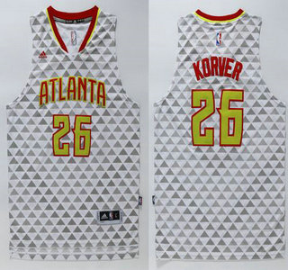 Men's Atlanta Hawks #26 Kyle Korver Revolution 30 Swingman 2015-16 New White Jersey