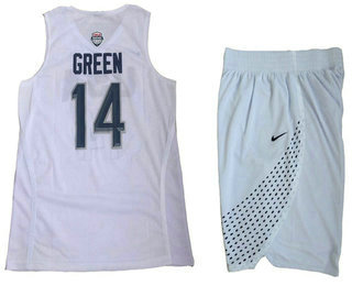 2016 Olympics Team USA Men's #14 Danny Green White Revolution 30 Swingman Basketball Jersey With Shorts