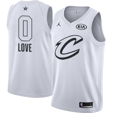 Nike Cavaliers #0 Kevin Love White NBA Jordan Swingman 2018 All-Star Game Jersey