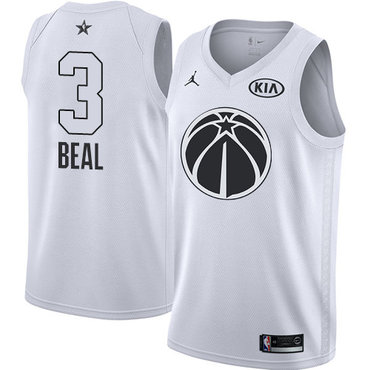 Nike Wizards #3 Bradley Beal White NBA Jordan Swingman 2018 All-Star Game Jersey