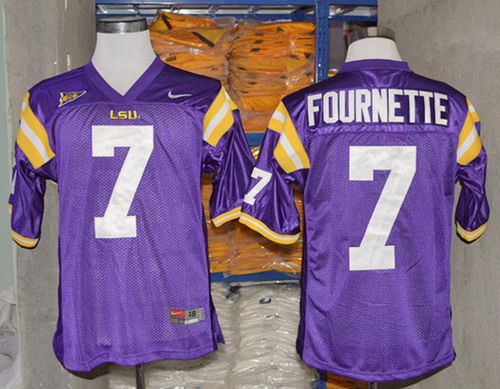 LSU Tigers #7 Leonard Fournette Purple Jersey