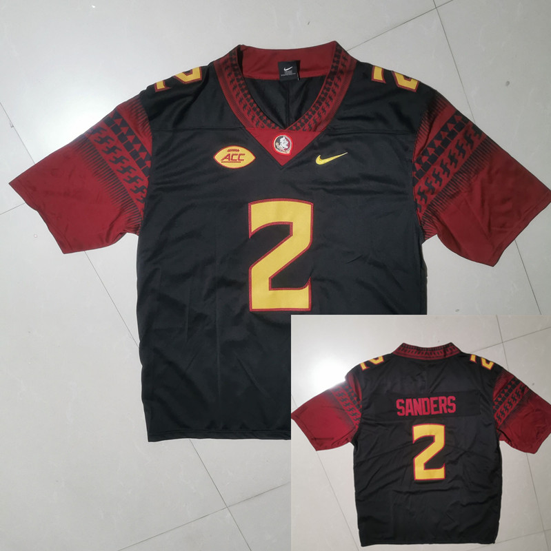 Florida State Seminoles #2 Deion Sanders Black Limited Jersey