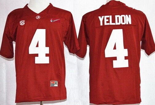 Alabama Crimson Tide #4 T.J Yeldon 2015 Playoff Rose Bowl Special Event Diamond Quest Red Jersey