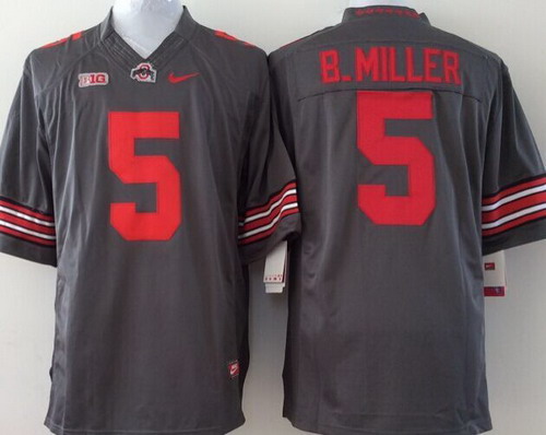 Ohio State Buckeyes #5 Baxton Miller 2014 Gray Limited Jersey