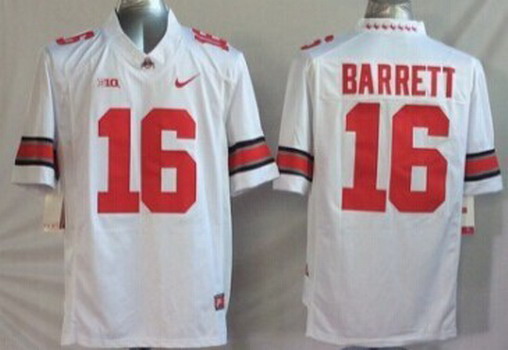 Ohio State Buckeyes #16 J.T. Barrett 2014 White Limited Jersey