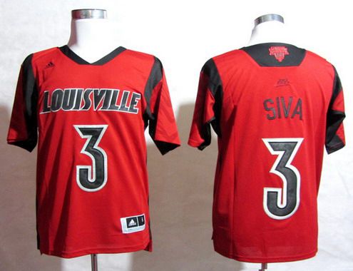 Louisville Cardinals #3 Peyton Siva 2013 March Madness Red Jersey