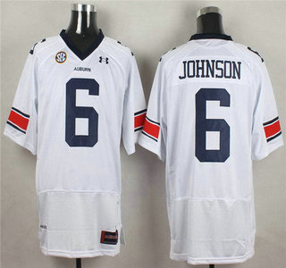 Auburn Tigers #6 Jeremy Johnson White College Football Under Armour Jersey