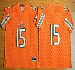 Miami Hurricanes #15 Brad Kaaya Orange 2015 College Football Jersey