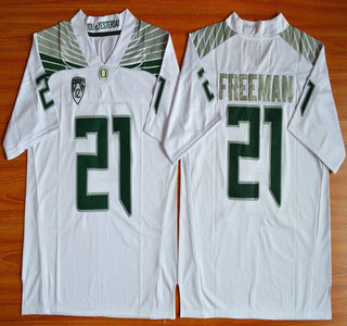 Oregon Duck #21 Royce Freeman Light White College Football Nike Limited Jersey