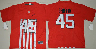 Men's Ohio State Buckeyes #45 Archie Griffin Red Elite Stitched College Football 2016 Nike NCAA Jersey