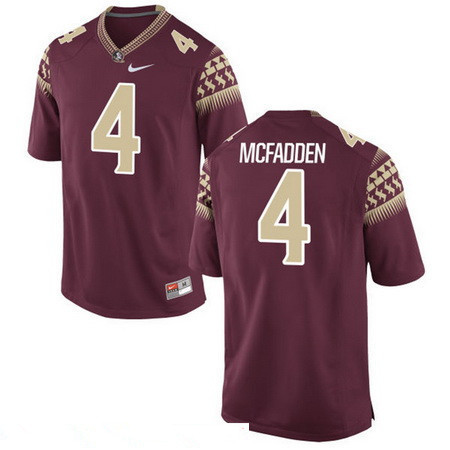 Men's Florida State Seminoles #4 Tarvarus McFadden Red Stitched College Football 2016 Nike NCAA Jersey