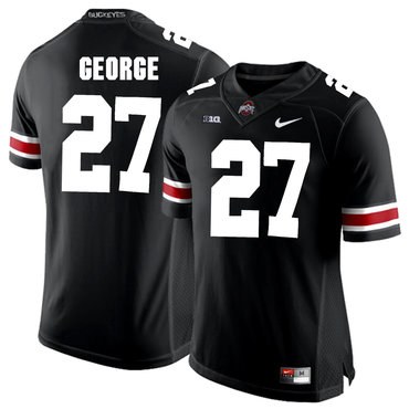 Ohio State Buckeyes 27 Eddie George Black College Football Jersey