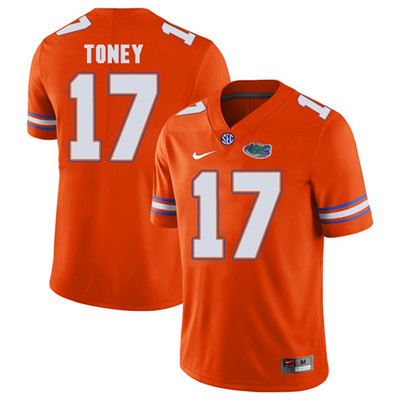 Florida Gators Orange #17 Kadarius Toney Football Player Performance Jersey