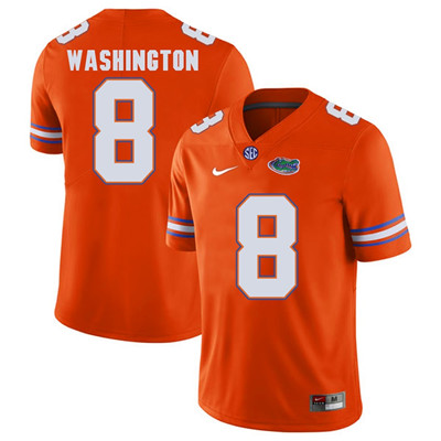 Florida Gators Orange #8 Nick Washington Football Player Performance Jersey