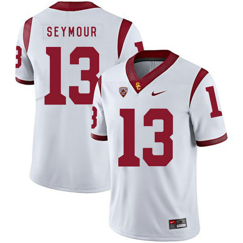 USC Trojans 13 Kevon Seymour White College Football Jersey