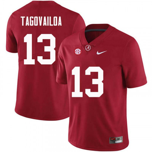 Men's Alabama Crimson Tide #13 Tua Tagovailoa Red NCAA Football Jersey