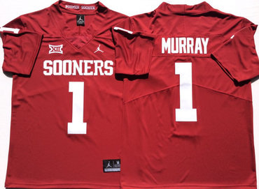 Oklahoma Sooners 1 Kyler Murray Red College Football Jersey