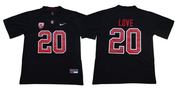 Stanford Cardinal 20 Bryce Love Blackout College Football Jersey