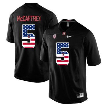 Stanford Cardinal 5 Christian McCaffrey Black USA Flag College Football Limited Jersey