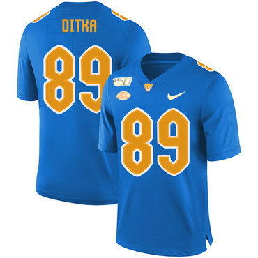 Pittsburgh Panthers 89 Mike Ditka Blue 150th Anniversary Patch Nike College Football Jersey