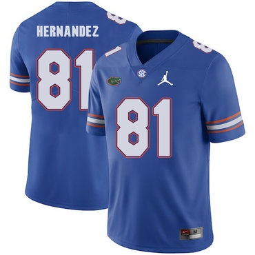 Florida Gators 81 Aaron Hernandez Blue College Football Jersey