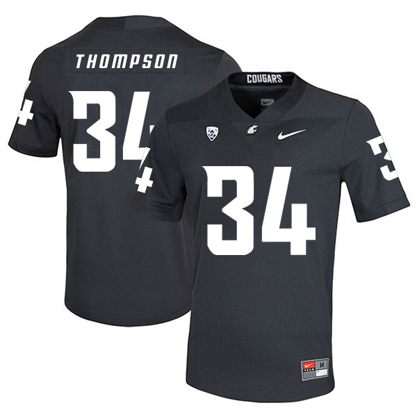 Washington State Cougars 34 Jalen Thompson Black College Football Jersey