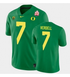 Men Oregon Ducks Cj Verdell 2021 Fiesta Bowl Green Game Jersey 0A