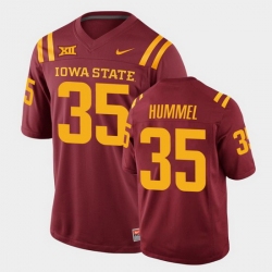 Men Iowa State Cyclones #35 Jake Hummel College Football Cardinal Replica Jersey