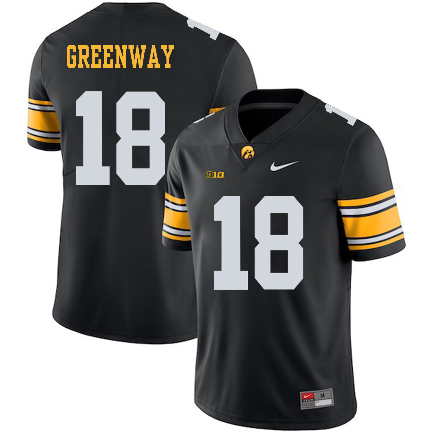 Iowa Hawkeyes 18 Chad Greenway Black College Football Jersey