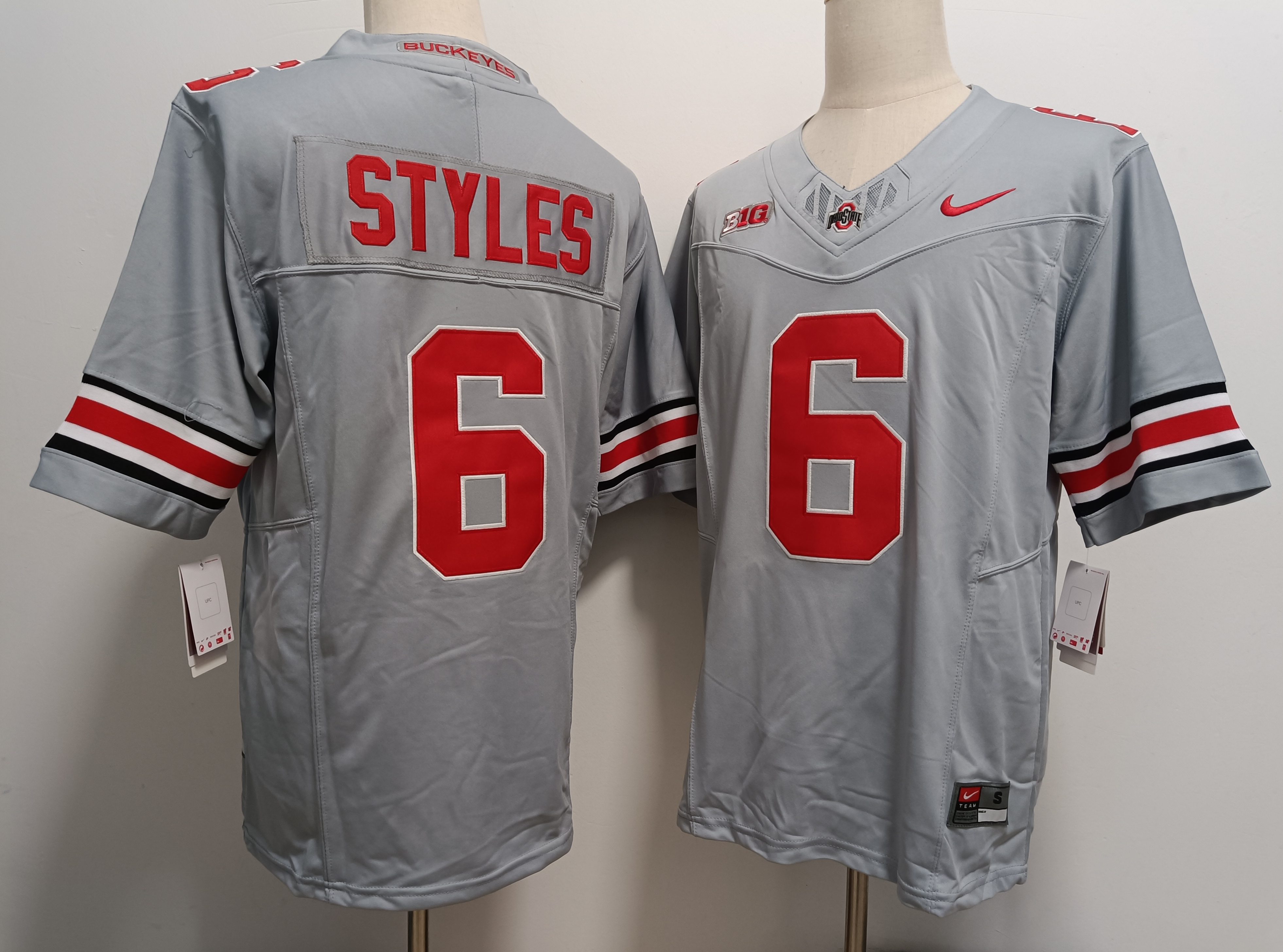 Men's Ohio State Buckeyes #6 Sonny Styles Grey FUSE College Football Jersey