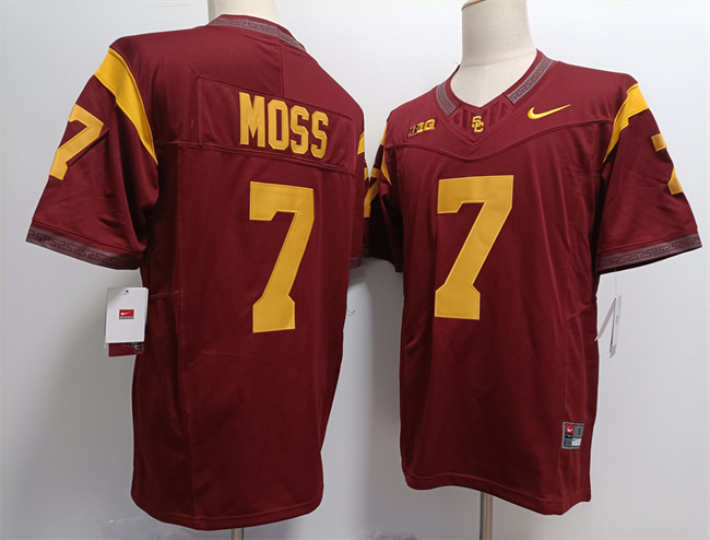 Men's USC Trojans #7 Miller Moss 2023 F.U.S.E. Red Stitched Jersey