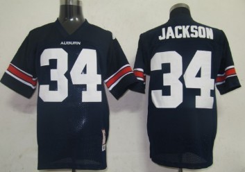 Auburn Tigers #34 Bo Jackson Navy Blue Jersey